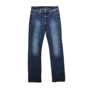 Lucky Brand Jean Women 6/28 Brooke Straight Lucky You Logo Whiskering Distressed